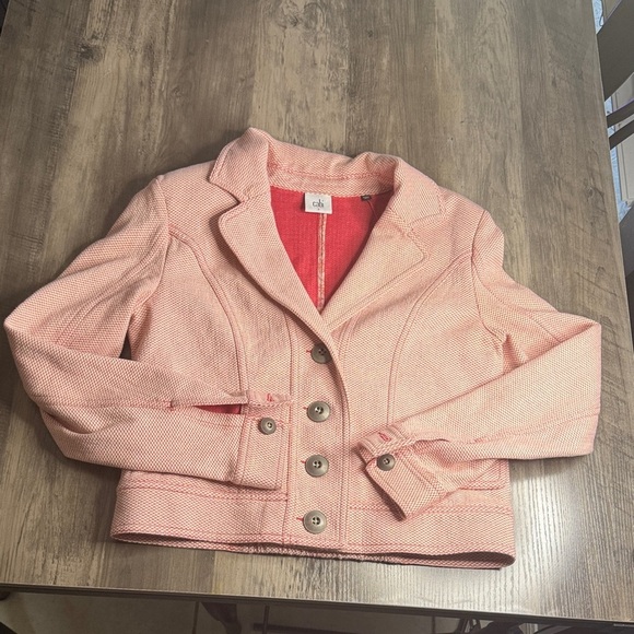 CAbi Jackets & Blazers - CAbi Red and Cream Patterned Jacket